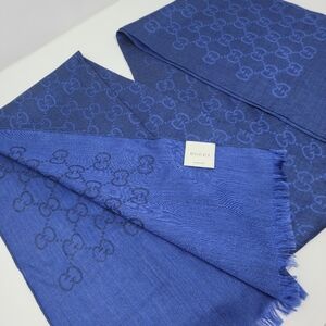 GUCCI GG Jacquard Silk/Wool Scarf